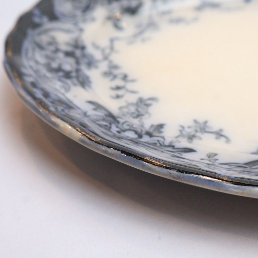 Antique Chatsworth 1790 "Flow Blue" Pattern K. & Co B Late Mayers Serving Tray - Picture 11 of 12